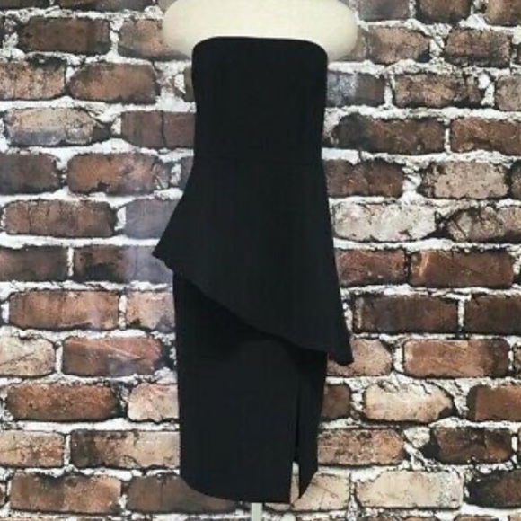 NWT Jay Godfrey Angie Peplum Dress. Size 2. Black color. - Picture 8 of 8